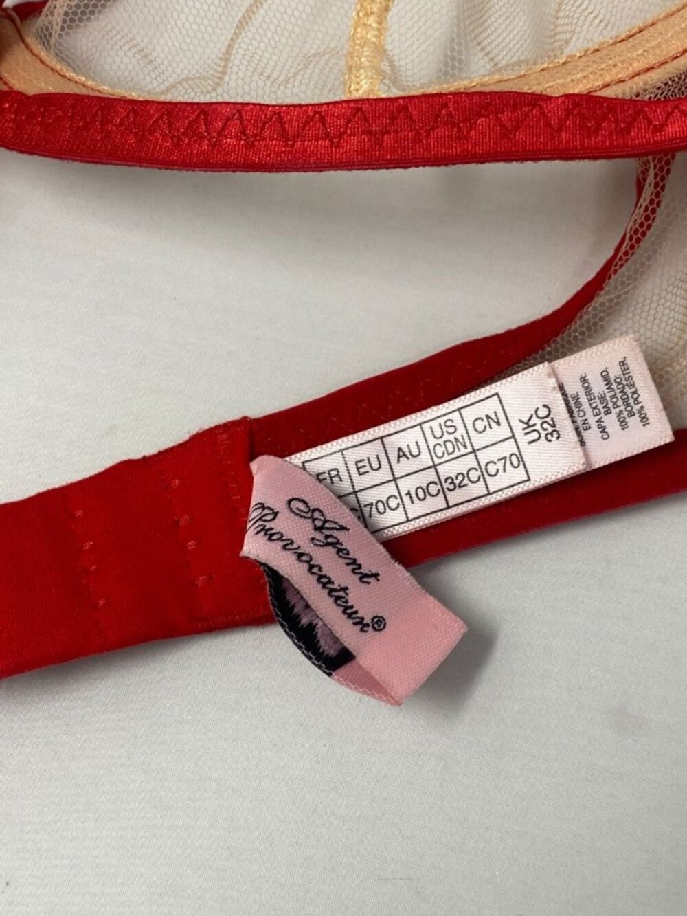 Agent Provocateur Lotie Red Kiss Bra 32C New - Picture 14 of 14